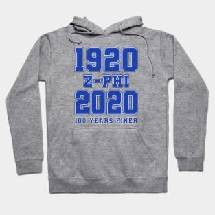 1920 - 2020 100 Years Finer Zeta Blue Gear Hoodie